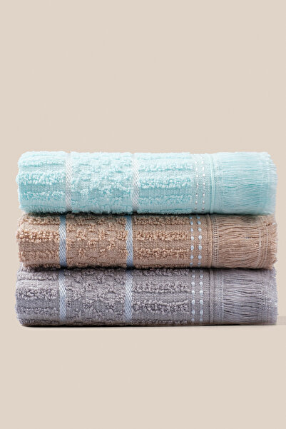 Cottexo 3`lü %100 Pamuklu/ Antibakteriyel/ Ekstra Emici 30x50 El&yüz/ Mutfak Havlu Seti/ Çeyizlik Havlu Seti