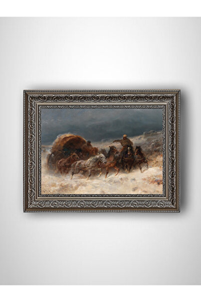 WoodyArts Cai care alergă - Cadru vintage gri