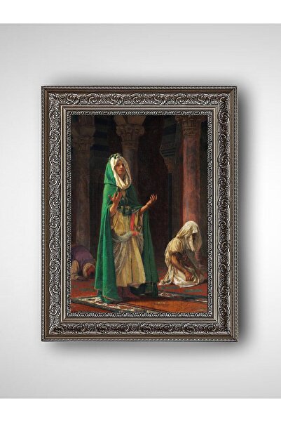 WoodyArts Prayer and Prayer - Gray Vintage Frame