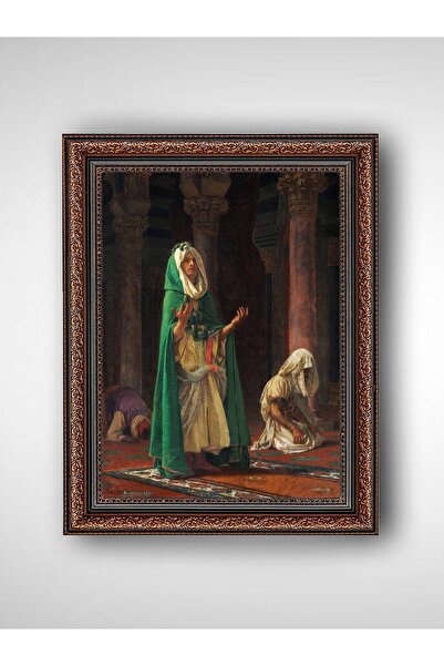 WoodyArts Rugăciune și oră - Cadru vintage maro