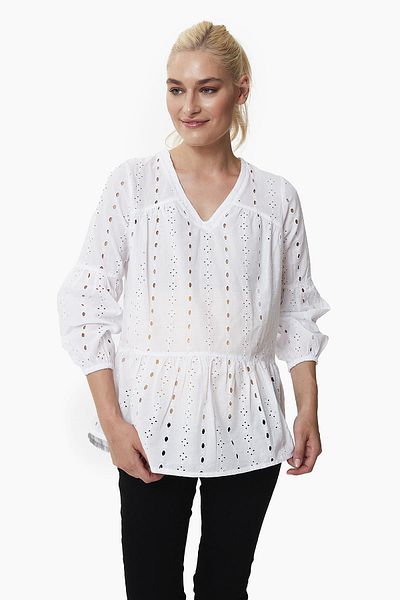 Style The Bump Bluză de maternitate cu dantelă violetă