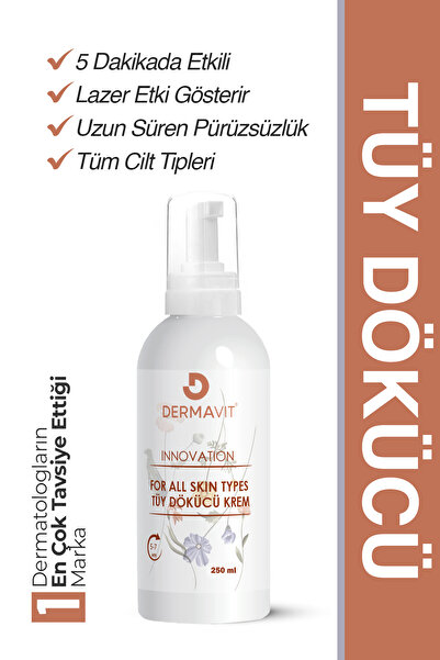 Dermavit Lazer Etkili &tüy Dökücü & Tüy Azaltıcı Krem Tüm Vücud &tüm Cilt Tip...