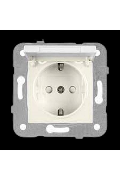 VİKO Viko Cream Grounded Socket - Protected with Children's Meridian Cover