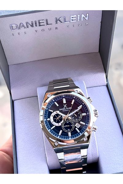 Daniel Klein Special Boxed Groom's Watch Steel Band Inner Functions Active 30 Mt Water Resistant Men's Wristwatch