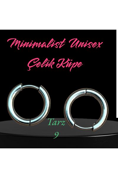 Vira Silver Colored Minimalist Trend Steel Earrings - Daily Use, 1 Pair Style 09