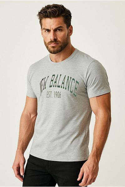 New Balance Ανδρικό μπλουζάκι Mnt3326 Γκρι