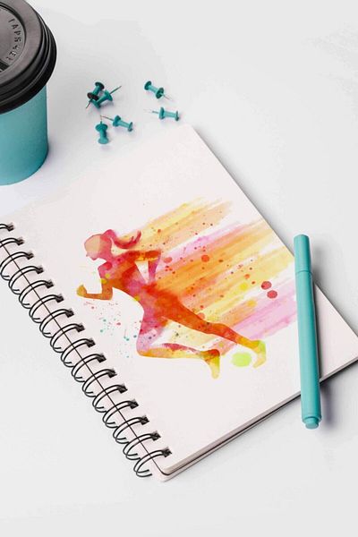 Apeirona | Limitless Art Diet and Sports Tracking Book | Daily Weight Loss and Nutrition Coach | Spiral Notebook