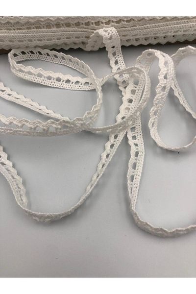 DUCK HOBY 5 Meters Cotton Lace Ribbon 1 cm Kopanaki Guipure