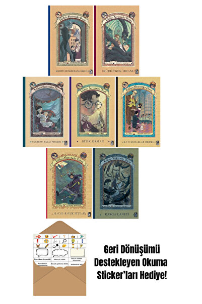Doğan Egmont Talihsiz Serüvenler Dizisi 1-2-3-4-5-6-7. Kitaplar Set + Okuma Sticker'ları