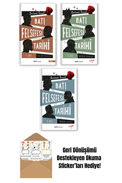 Alfa Yayınları Batı Felsefesi Tarihi (3 Kitap Takım) + Okuma Sticker'ları