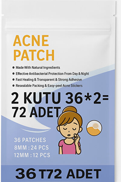 MondSub Akne Kurutucu Derin Temizleyici Bandı Şeffaf Makyaj Altı Uygulama2 Adet