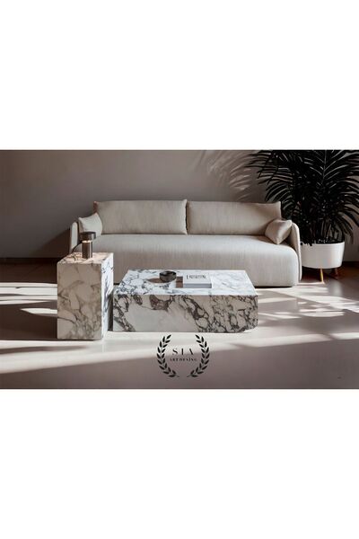 SİA ART DESİNG MERMER 2'Lİ ORTA SEHPA