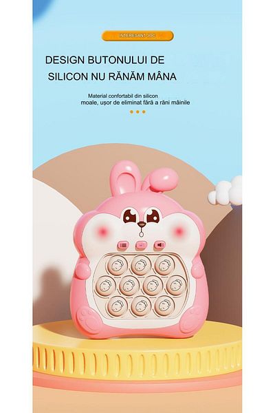 miraza Pop It Electronic Toy 999 Different Levels, 7 New Game Modes, Bunny Model, Antistress