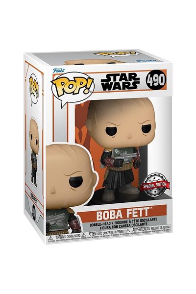 Funko Pop Figure - Star Wars: Mandalorian- Boba Fett With Out Helmet Special Edition