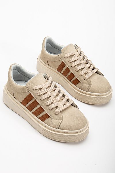 MY GROSS SHOES Women's Beige Daily Sports Sneaker Shoes Guaranteed