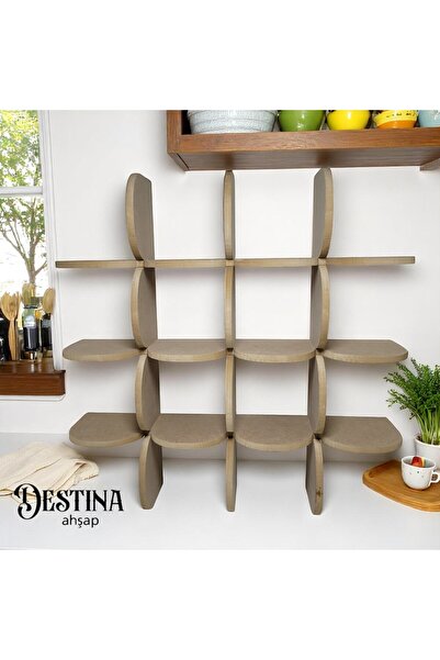 Destina Ahşap Fincan, Kupa, Bardak Rafı- Çok Amaçlı Raf
