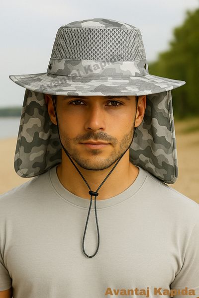 Avantaj Kapıda Unisex Hat – Mesh, Cool Holding, Windproof Thin Tulle Enseli 50Cm-Grey Tactical