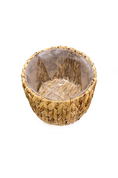 sever ithalat Natural Wicker Planter/Flower Basket – Decorative and Stylish Design with Waterproof Interior Coating