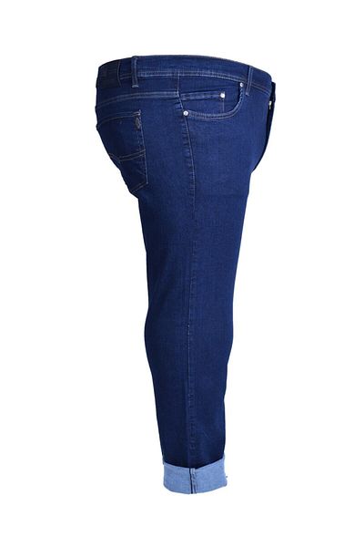 DostumGiyim Bugi Star Black Classic Fit Plus Size High Waist Regular Leg Men's Jeans