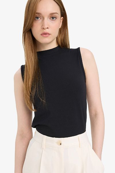 DeFacto Crew Neck Short Sleeve Black Undershirt D4894Ax25Sm