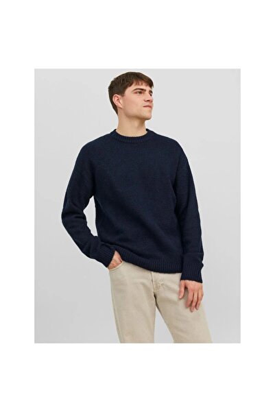 Jack & Jones Jack&Jones Navy Blue Men's Sweater with Crew Neck12215468