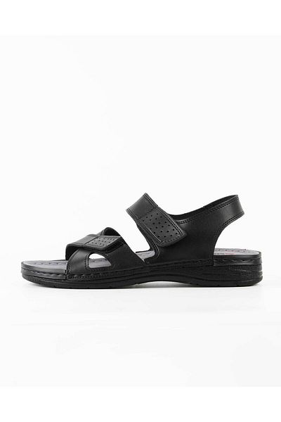 DR KLOMPA Ανδρικά καθημερινά σανδάλια DK353 Μαύρα Fanetta Velcro Ρυθμιζόμενα Ορθοπεδικά Καλοκαιρινά Σανδάλια