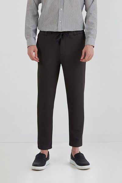 Fulla Moda Waffle Fabric Tie Waist Jogger Pants