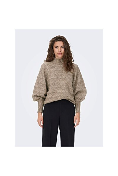 ONLY Pulover de damă cu mânecă cu balon cu gât roscat 15259528