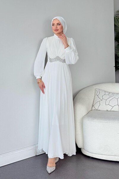 Şulemoda Giyim Hadise Abiye Beyaz