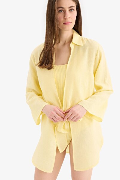DeFacto Fall in Love Regular Fit Müslin Plaj Kıyafeti B7333AX25SM