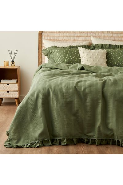 Bella Maison 100% Cotton Paloma Double Pique Set Khaki (200X220 cm)