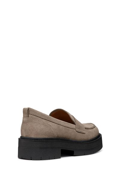 Geox Women's Mink Spherica Ec7 Suede Genuine Leather Masculine Casual Loafer Shoes D36Vdı00022C6029