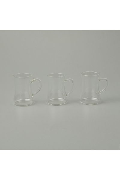 Paçi Keyif 3-Piece Glass Mug - Transparent - 200 ml