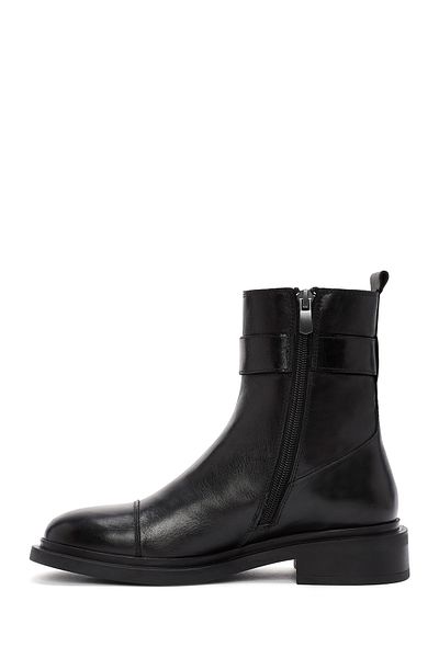 Derimod Black Leather Women's Boots - Zippered, Model 24Wfd 201418