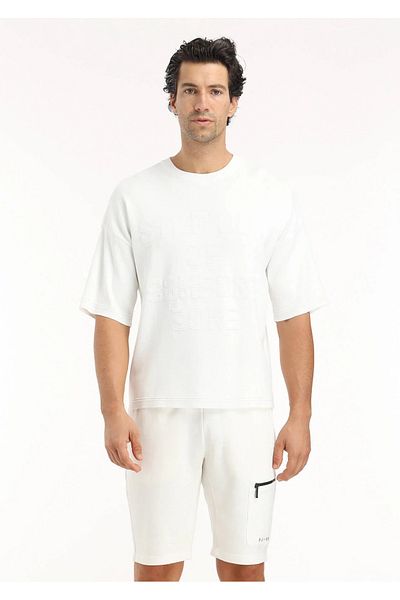 Ramsey Ecru Crew Neck - Jacquard Knitwear Design