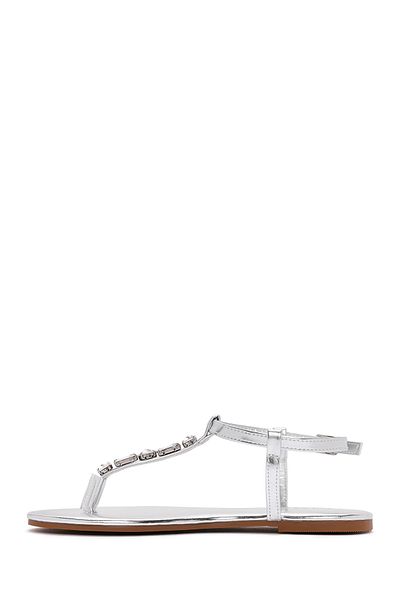 Derimod Silver Stoned Women's Sandals - Flip Flops, Model 24sfe 494114
