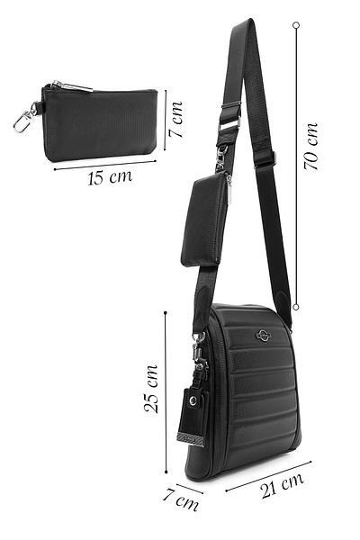 Derimod D-Pack Men's Black Crossbody Bag 24Wbd30196F