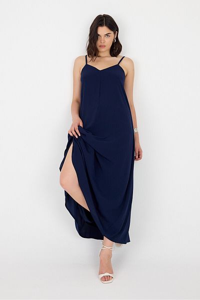 Ceylen Φόρεμα Casual Cut Maxi με λεπτό λουράκι