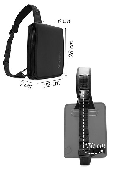Derimod حقيبة كروس سوداء للرجال من D-Pack 24WBD30186F