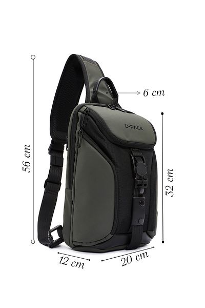 Derimod حقيبة كتف بحزام طويل أخضر للرجال من D-Pack 23WBD30096F