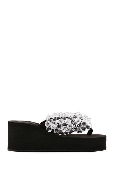 Derimod Papuci cu toc pentru femei Black Jelly Wedge - 24SFE492714