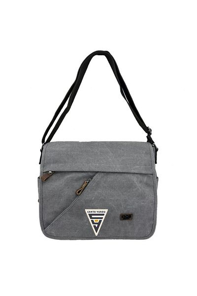 Cantayurdu Ççs London 31472 Canvas Messenger Τσάντα Χαρτοφύλακας Γκρι