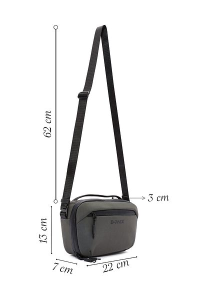 Derimod D-Pack Men's Green Fabric Crossbody Bag 24Wbd30066F