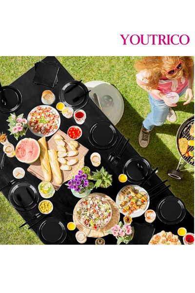 Youtrico Disposable Tableware 40 Pieces 23/18cm Ideal For 20 People-wedding Plating/birthday Party