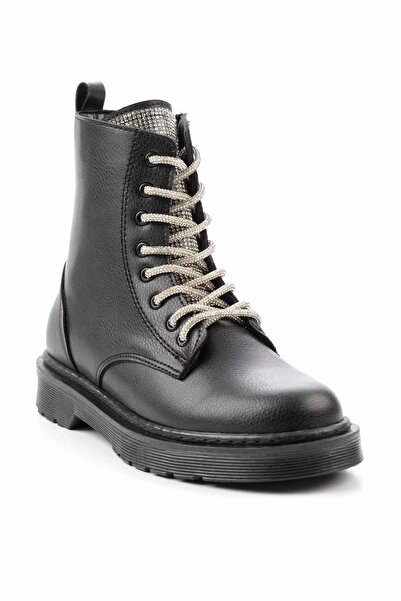 Bambi Siyah Lame Kadın Bot & Bootie K02836222909