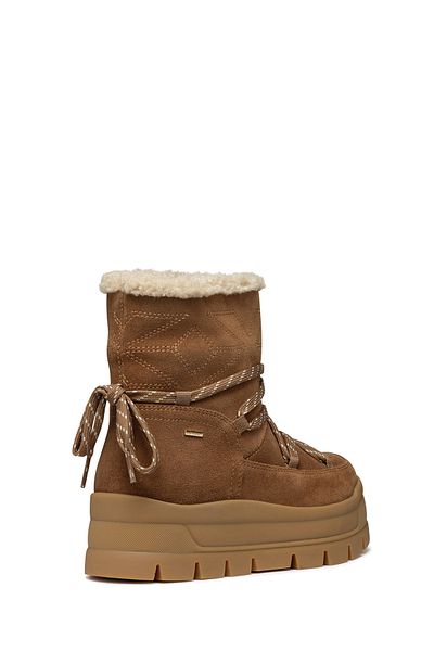 Geox Women's Brown Spherica Abx Shearling Waterproof Water Top Boots D46Wsa00022C6372