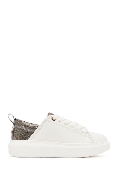 Derimod Acbc X Derimod White Women's Sneakers - Thick Sole, Lace-Up, 24Wfd 435014