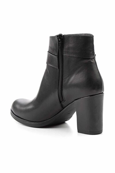 Bambi Siyah Leather Kadın Bot & Bootie K02195101903