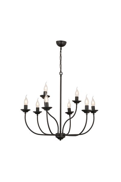 Apliqa Lustra HubRom, ARIANE 3676-08-BL 65x94 cm 8xE14-40W Negru
