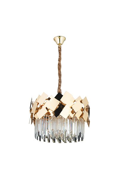 Apliqa Lustra Cristal HubRom, ROSHAN 21036-50Y 50x90 cm 6xE14-40W Auriu